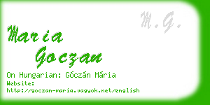 maria goczan business card