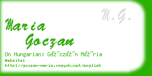 maria goczan business card